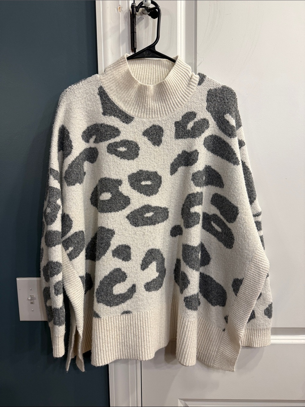 J. Marie Cheetah Mock Neck Sweater